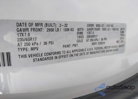 2022 Chrysler Pacifica Touring L from USA, damaged, VIN 2C4RC1BG6NR116282